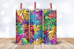Summer Tropical Leaves Tumbler Wrap, 20oz Skinny Tumbler Wra Product Image 3