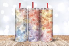 Delicate Rainbow Blossoms Tumbler Wrap, 20oz Skinny Tumbler Product Image 3