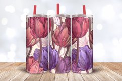 Tulip Flowers Tumbler Wrap, 20oz Skinny Tumbler Wraps Product Image 3