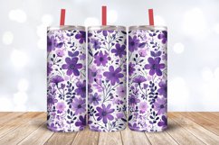 Purple Wildflowers Tumbler Wrap, 20oz Skinny Tumbler Wrap Product Image 3