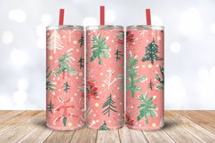 Red and Green Pastel Christmas Tumbler Wrap, 20oz Skinny Tum Product Image 3