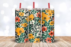 Leopard Flowers Tumbler Wrap, 20oz Skinny Tumbler Wrap Product Image 3
