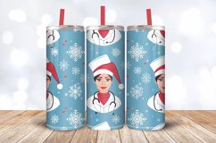 Merry Nurse Christmas Tumbler Wrap, 20oz Skinny Tumbler Wrap Product Image 3