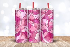 Pink Stained Glass Tumbler Wrap, 20oz Skinny Tumbler Wrap Product Image 3