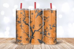 Vintage Rust Chinoiseries Funky Tumbler Wrap, 20oz Skinny Tu Product Image 3