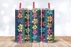 Rainbow Larkspur Flowers Tumbler Wrap, 20oz Skinny Tumbler W Product Image 3