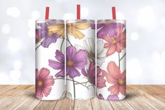 Cosmos Flowers Tumbler Wrap, 20oz Skinny Tumbler Wrap Product Image 3