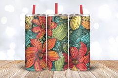 Abstract Floral Tumbler Wrap, 20oz Skinny Tumbler Wraps Product Image 3