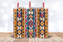 Knitted Aztec Fabric Tumbler Wrap, 20oz Skinny Tumbler Wrap Product Image 3