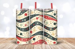 Retro Abstract Christmas Tumbler Wrap, 20oz Skinny Tumbler W Product Image 3
