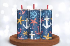 Oceans &amp; Anchors Summer Tumbler Wraps, 20oz Skinny Tumbler W Product Image 3