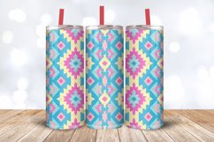 Aztec Pink Blue Western Tumbler Wrap, 20oz Skinny Tumbler Wr Product Image 3