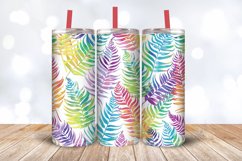 Rainbow Fern Digital Tumbler Wrap, 20oz Skinny Tumbler Wrap Product Image 3