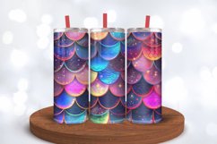 Neon Glitter Mermaid Scales Tumbler Wraps, 20oz Skinny Tumbl Product Image 3