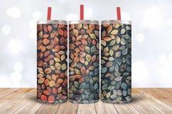 Fall Rainbow Leaves Tumbler Wrap, 20oz Skinny Tumbler Wrap Product Image 3