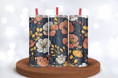 Midnight Boho Blossoms Tumbler Wraps, 20oz Skinny Tumbler Wr Product Image 3