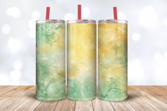 Watercolor Emerald Yellow Pastel Tumbler Wrap, 20oz Skinny T Product Image 3