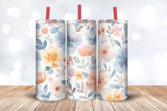 Pastel Watercolor Floral Tumbler Wrap, 20oz Skinny Tumbler W Product Image 3