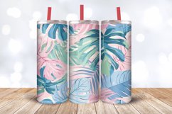 Pastel Jungle Tropical Leaf Tumbler Wrap, 20oz Skinny Tumble Product Image 3