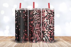 Luxury Shimmer Glitter Rose Gold Sequin Tumbler Wrap, 20oz S Product Image 3