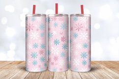 Pastel Winter Snowflakes Tumbler Wrap, 20oz Skinny Tumbler W Product Image 3