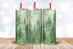 Watercolor Green Forest Tumbler Wrap, 20oz Skinny Tumbler Wr Product Image 3