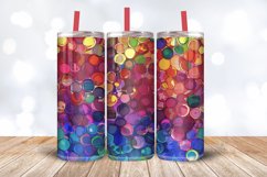 Rainbow Alcohol Ink Circles Tumbler Wrap, 20oz Skinny Tumble Product Image 3