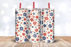 Retro 4th of July Floral Tumbler Wrap, 20oz Skinny Tumbler W Product Image 3