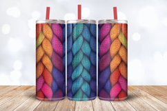 Colorful Knitted Tumbler Wrap, 20oz Skinny Tumbler Wrap Product Image 3