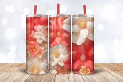 3D Inflated Puff Flowers Tumbler Wrap, 20oz Skinny Tumbler W Product Image 3