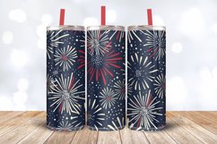 4th of July Fireworks Tumbler Wrap, 20oz Skinny Tumbler Wrap Product Image 3