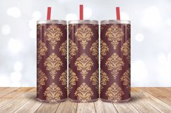 Victorian Maroon Elegance Tumbler Wrap, 20oz Skinny Tumbler Product Image 3