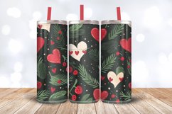 Christmas Hearts Tumbler Wrap, 20oz Skinny Tumbler Wraps Product Image 3