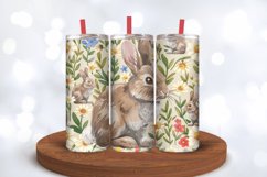 Spring Easter Bunny Tumbler Wraps, 20oz Skinny Tumbler Wrap Product Image 3