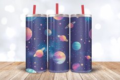 Space Galaxy Planets Tumbler Wrap, 20oz Skinny Tumbler Wrap Product Image 3