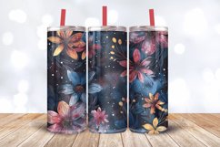 Cosmic Floral Galaxy Tumbler Wrap, 20oz Skinny Tumbler Wrap Product Image 3