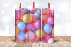 Colorful 3D Inflated Balls Tumbler Wrap, 20oz Skinny Tumbler Product Image 3