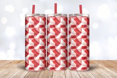 Red and White Geometric shape Tumbler Wrap, 20oz Skinny Tumb Product Image 3
