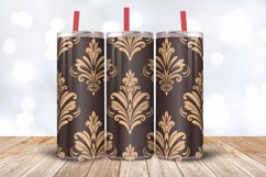 Elegant Brown Tumbler Wrap, 20oz Skinny Tumbler Wraps Product Image 3