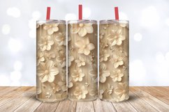 Wooden 3D Flowers Tumbler Wrap, 20oz Skinny Tumbler Wrap Product Image 3