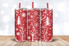 Red and White Christmas Tumbler Wrap, 20oz Skinny Tumbler Wr Product Image 3