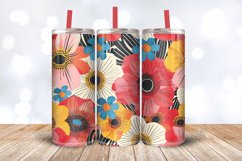 Bold Flowers Tumbler Wrap, 20oz Skinny Tumbler Wrap Product Image 3