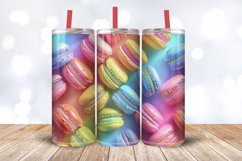 Rainbow 3d Macaroons Tumbler Wrap, 20oz Skinny Tumbler Wrap Product Image 3