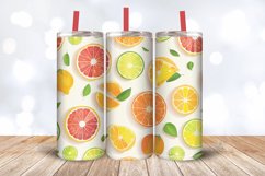 Summer Fresh Citrus Fruits Tumbler Wrap, 20oz Skinny Tumbler Product Image 3
