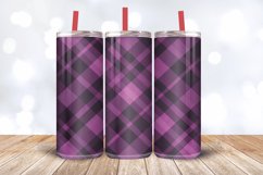 Purple Plaid Printable Crafted Tumbler Wrap, 20oz Skinny Tum Product Image 3