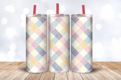 Pastel Gingham Repeat Plaids Tumbler Wrap, 20oz Skinny Tumbl Product Image 3