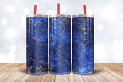 Luxury Royal Blue Tumbler Wrap, 20oz Skinny Tumbler Wraps Product Image 3