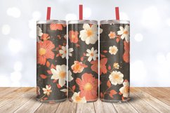 Retro Wedding Flowers Tumbler Wrap, 20oz Skinny Tumbler Wrap Product Image 3