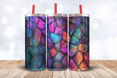 Deco Neon Stained Glass Tumbler Wrap, 20oz Skinny Tumbler Wr Product Image 3