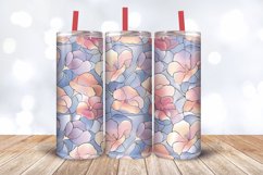 Pastel Floral Stained Glass Tumbler Wrap, 20oz Skinny Tumble Product Image 3
